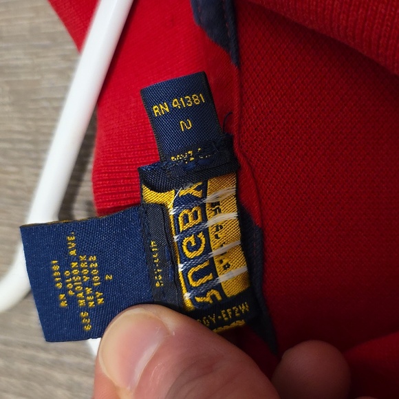 Vintage Rugby Ralph Lauren Short Sleeve Polo with Skull & Cross Bones Embroidery - Picture 12 of 16